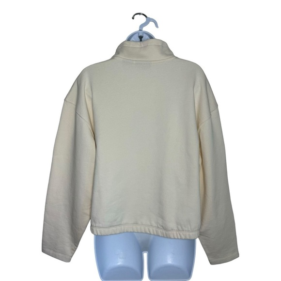 Timberland Woman’s Core + Funnel Neck Sweatshirt In Beige SZ. L - Picture 8 of 14
